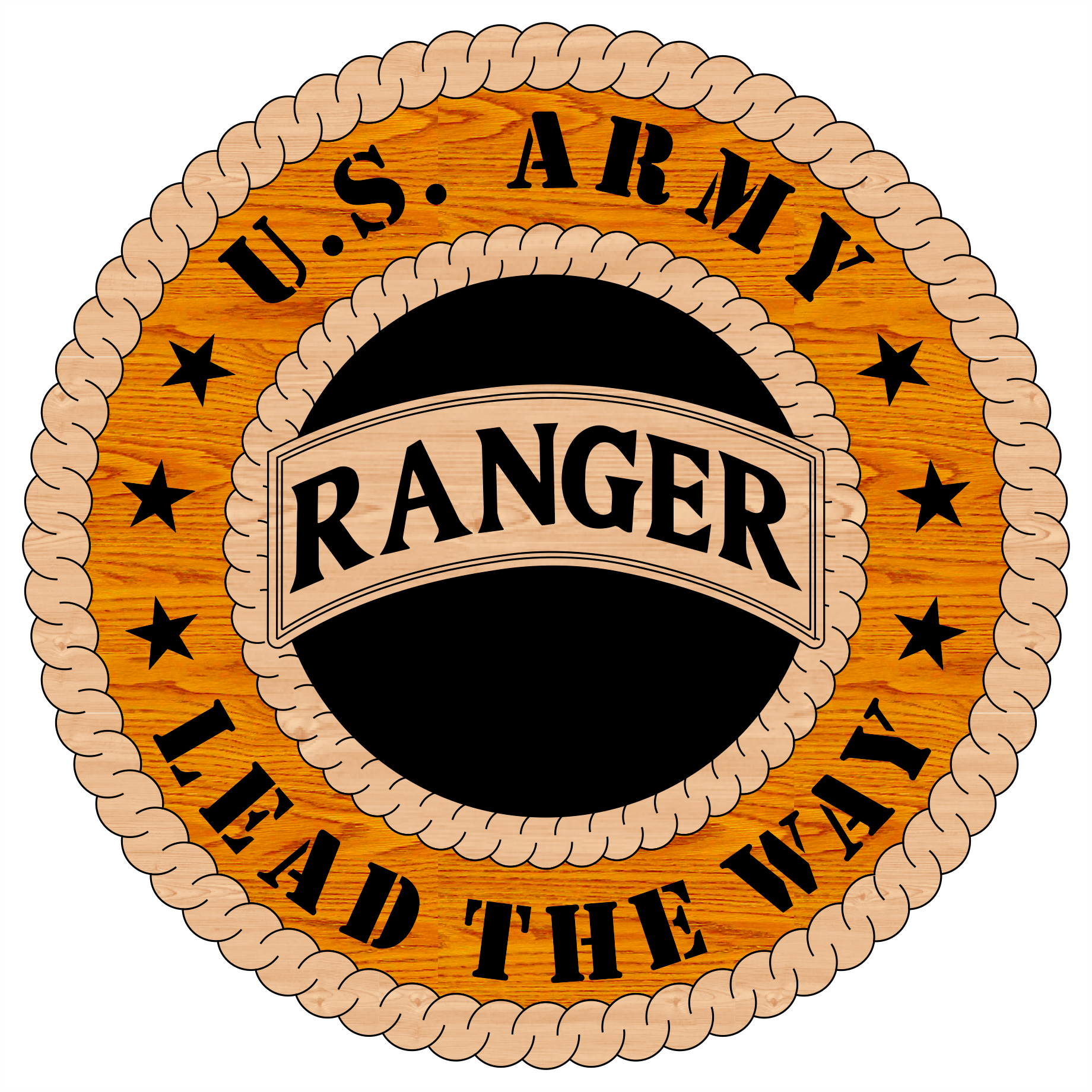 Army Ranger Logo Png Shop US Army Ranger Carbon Steel License Plate